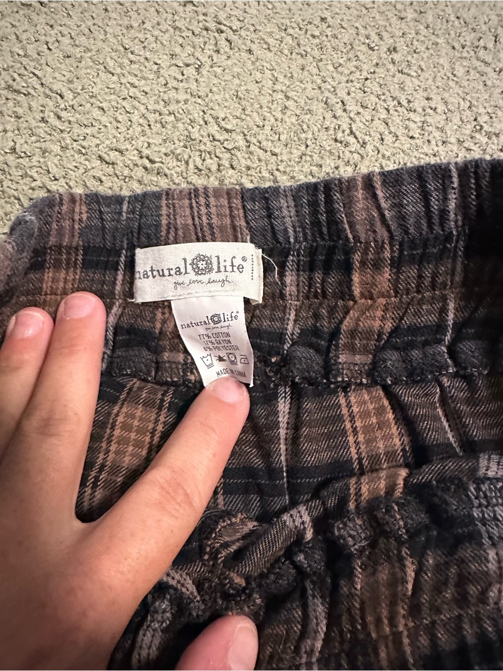 Natural Life Plaid Pants
